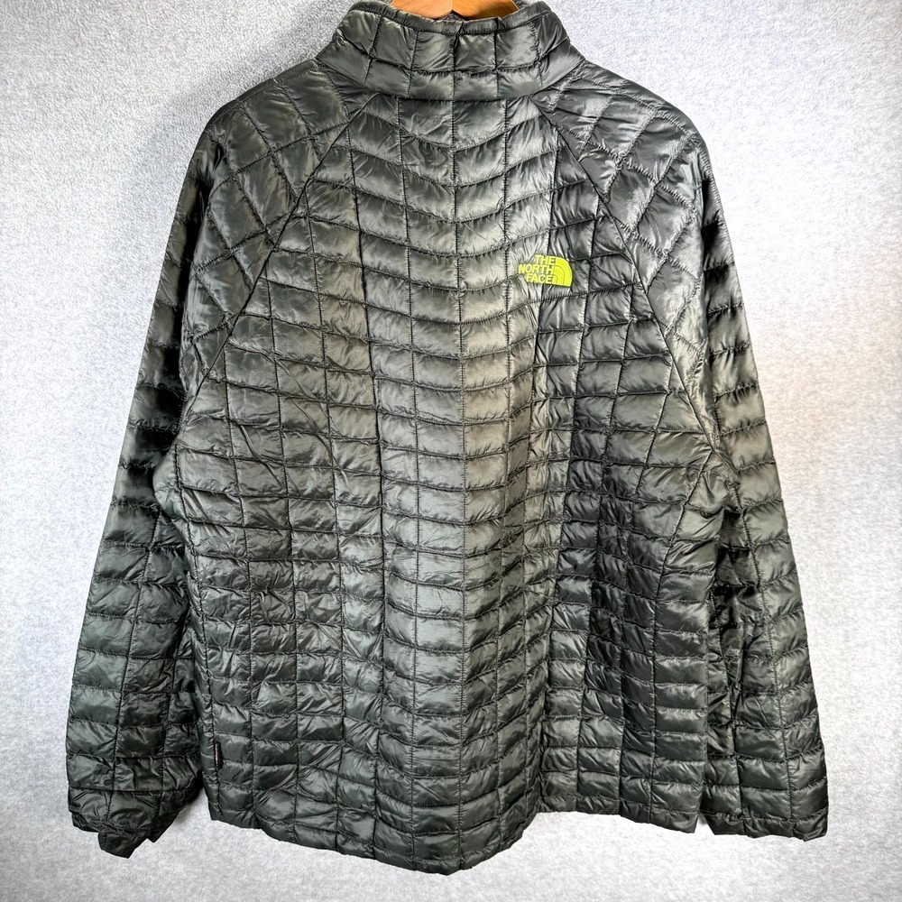 The North Face ThermoBall Jacket Mens XL Olive Gray Half Zip Mock Neck Pullover - Picture 7 of 11